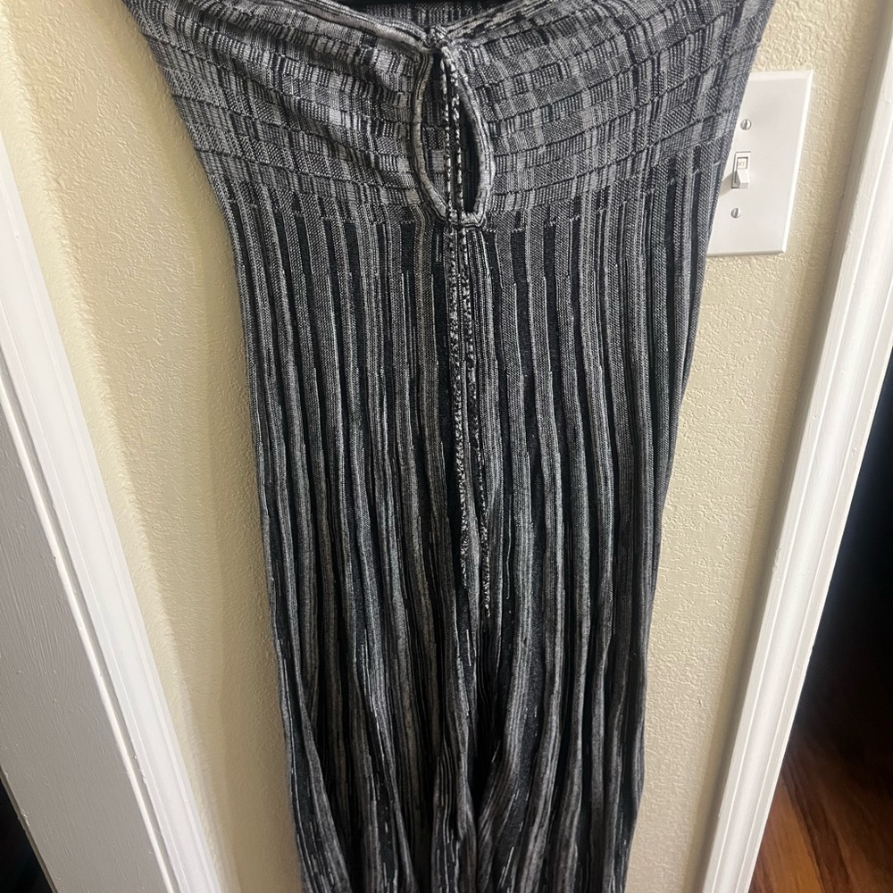 Free People Gray Striped Maxi Dress/ Skirt